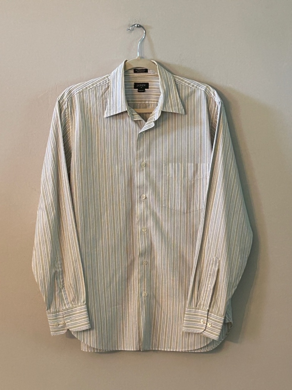 J.Crew Striped Button Down Shirt Sz M Academia Preppy Grandpacore Quiet Luxury